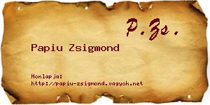 Papiu Zsigmond névjegykártya
